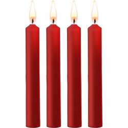 TEASING WAX CANDLES - PARAFINA - 4-PACK - ROJO